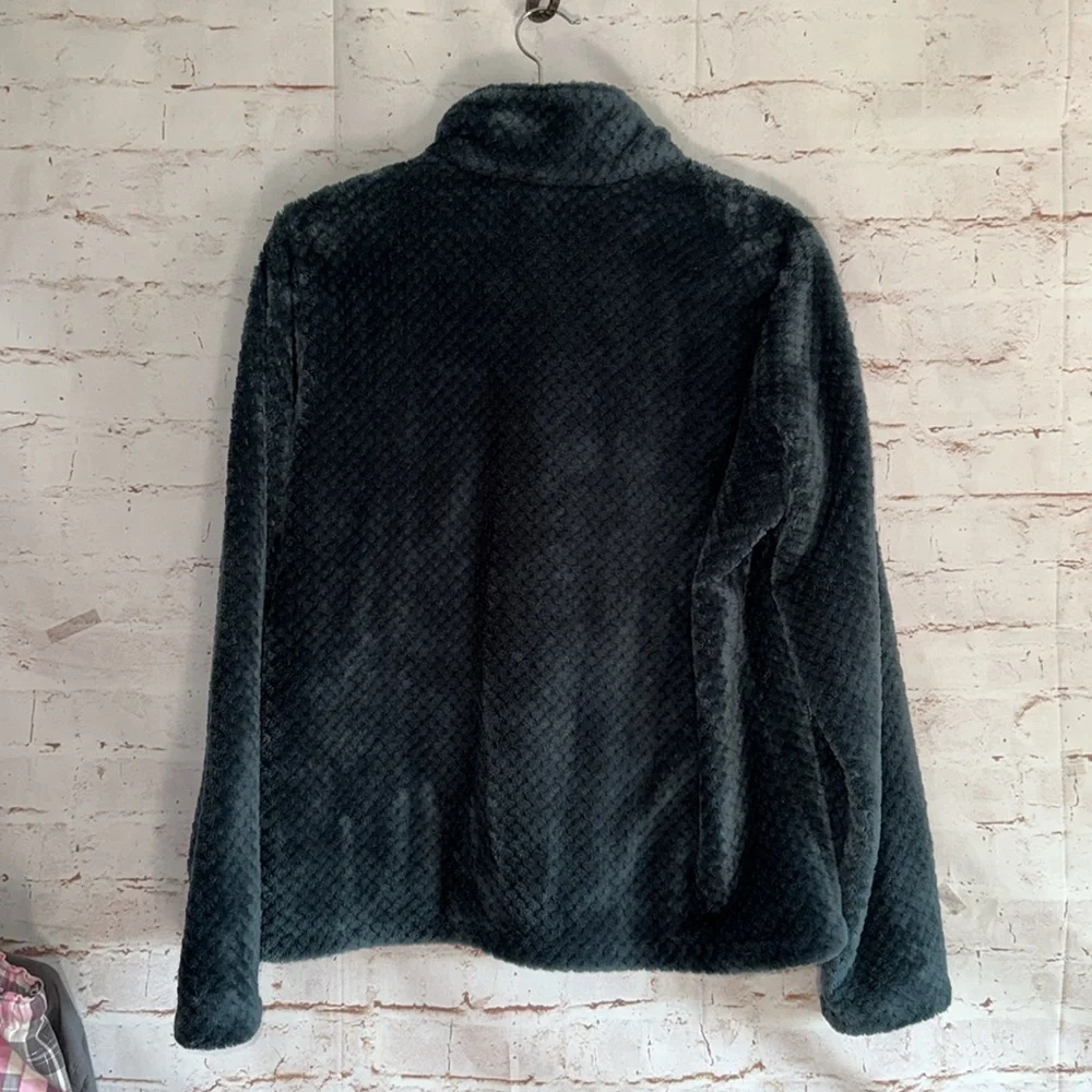 COLUMBIA 1/4 Zip Womens Serpa Fleece Pullover Lightweight Jacket Large Green L